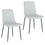 Chaise de salle à manger Brixx, lot de 2, en simili cuir gris clair et noir ( Meuble Mtl )