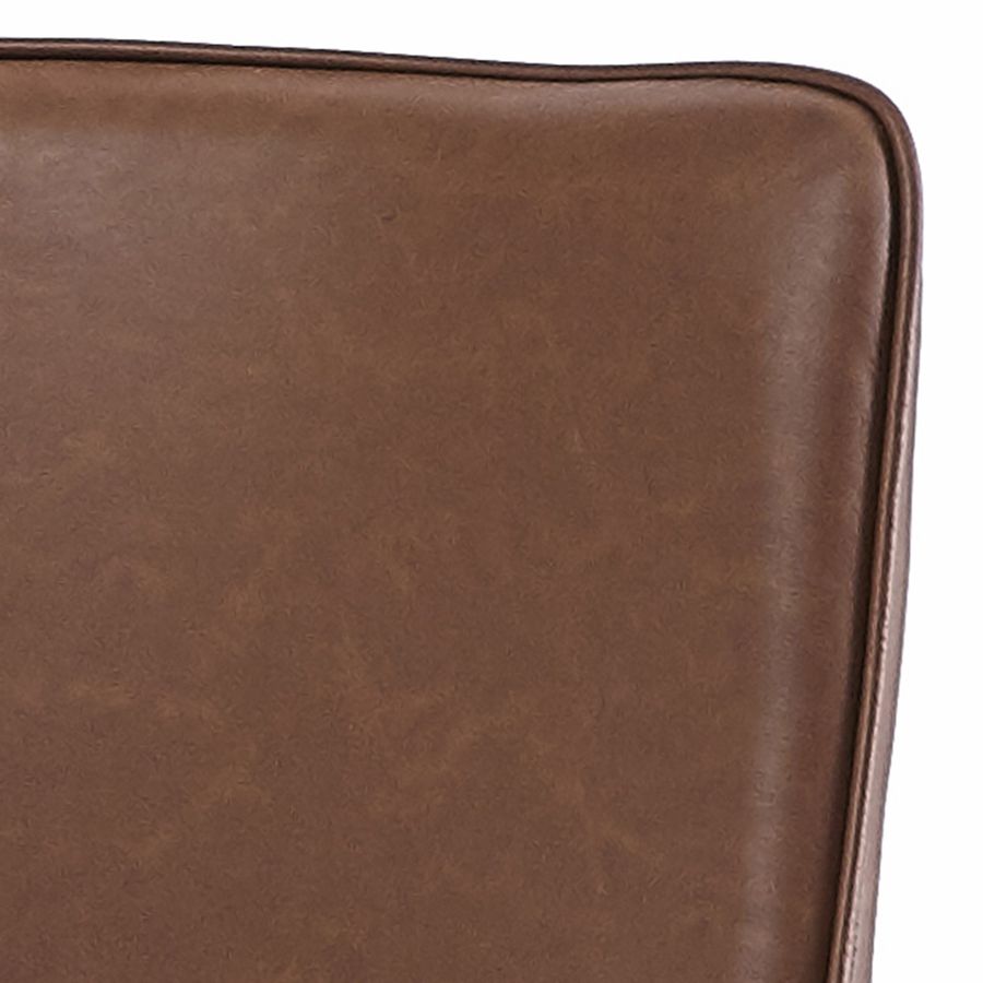Chaise de salle à manger Kash, simili cuir, lot de 2, en selle et noir