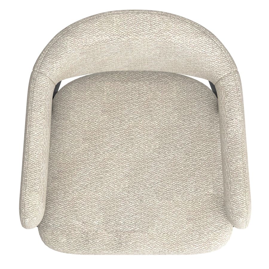 Chaise de salle à manger Archer, lot de 2, en tissu beige et noir ( Meuble Mtl ) 