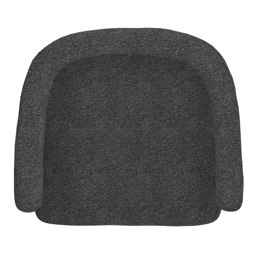 Chaise de salle à manger Scarlet, lot de 2, en Charcoal Boucle et Noir