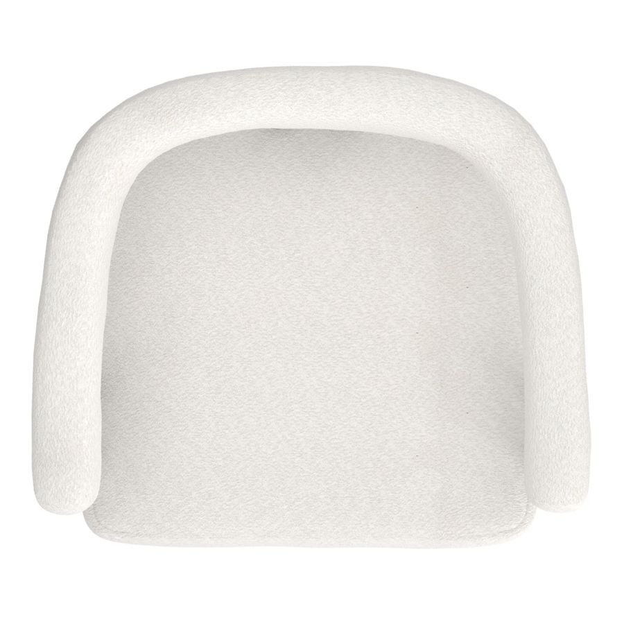 Chaise de salle à manger Scarlet, lot de 2, en boucle ivoire et noir