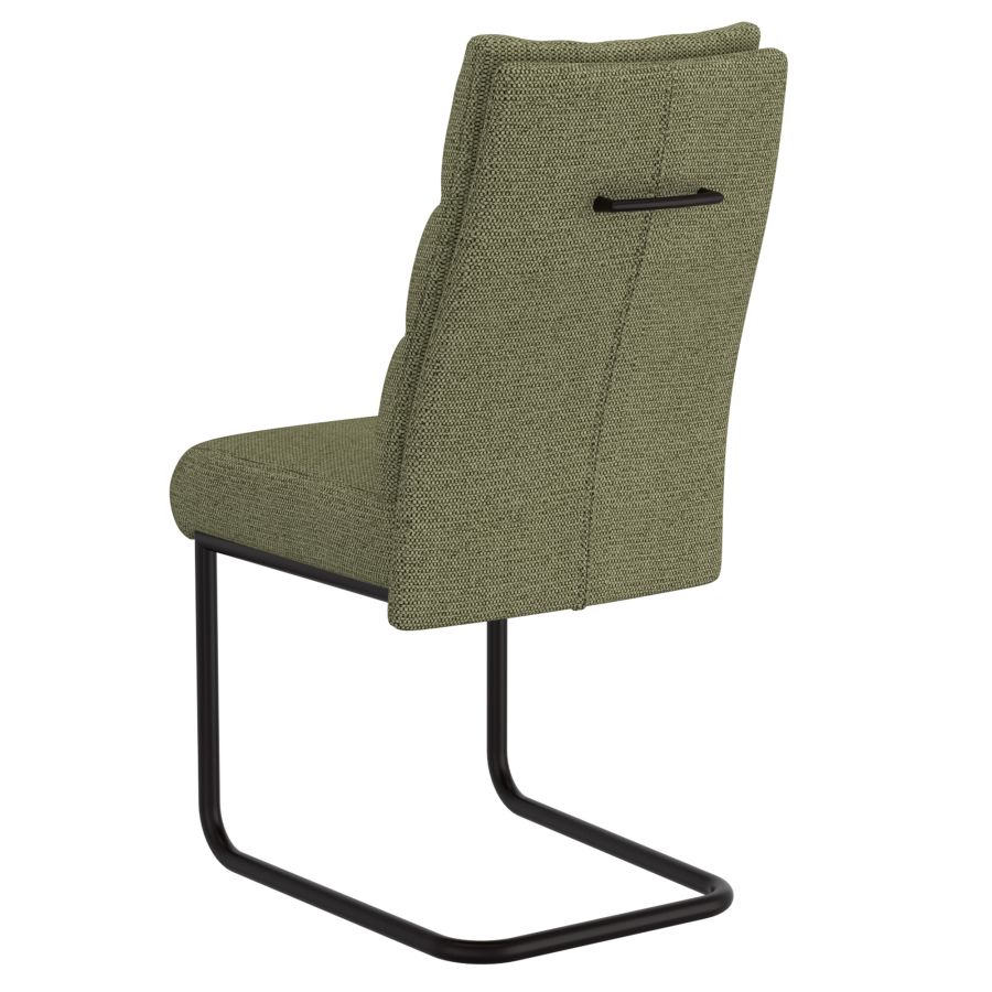 Chaise de salle à manger Brodi, lot de 2, en sauge et noir