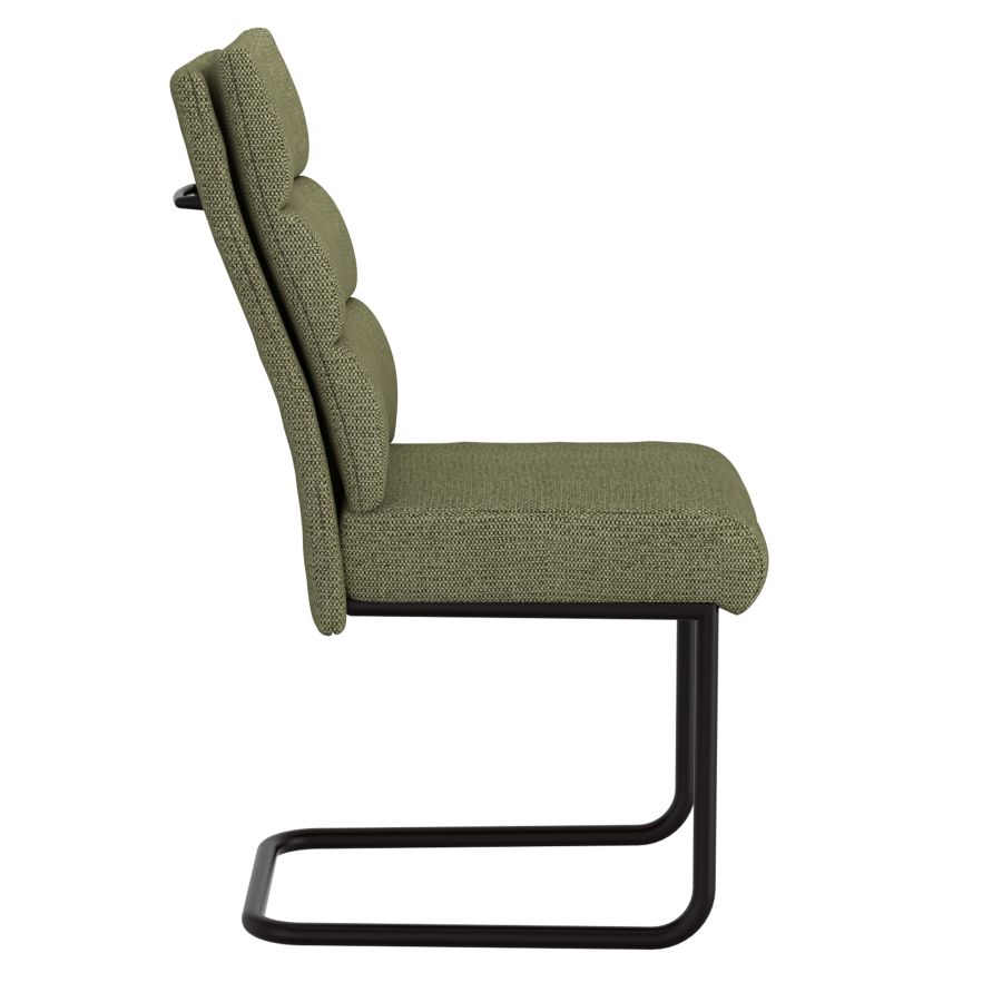 Chaise de salle à manger Brodi, lot de 2, en sauge et noir