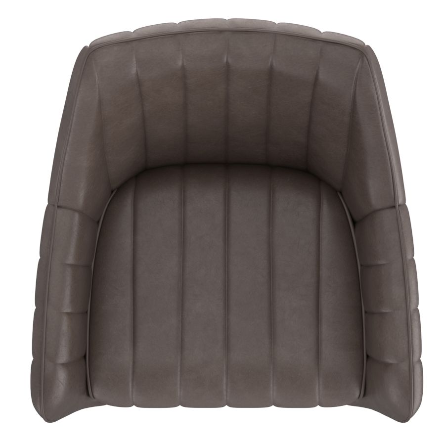 Chaise de salle à manger et d'appoint pivotante Talon, ensemble de 2, en charbon et noir