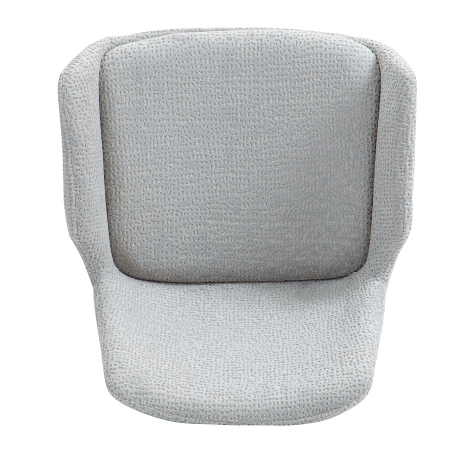 Chaise de salle à manger pivotante Signy, ensemble de 2, en gris clair et noir