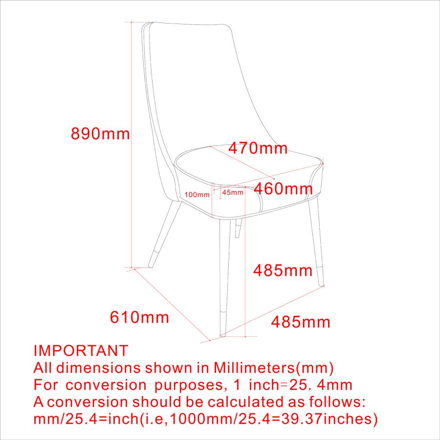 Chaise de salle à manger Koda, en tissu, lot de 2, en beige et noir