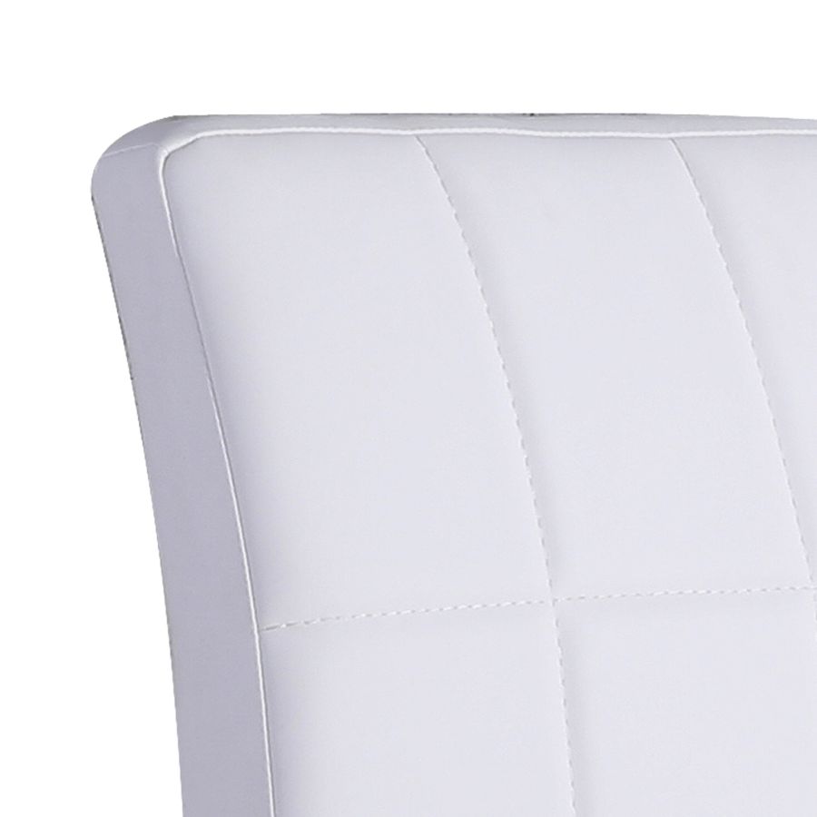 Chaise d'appoint Solara Ii, ensemble de 4 en blanc et chrome ( Meuble Mtl )