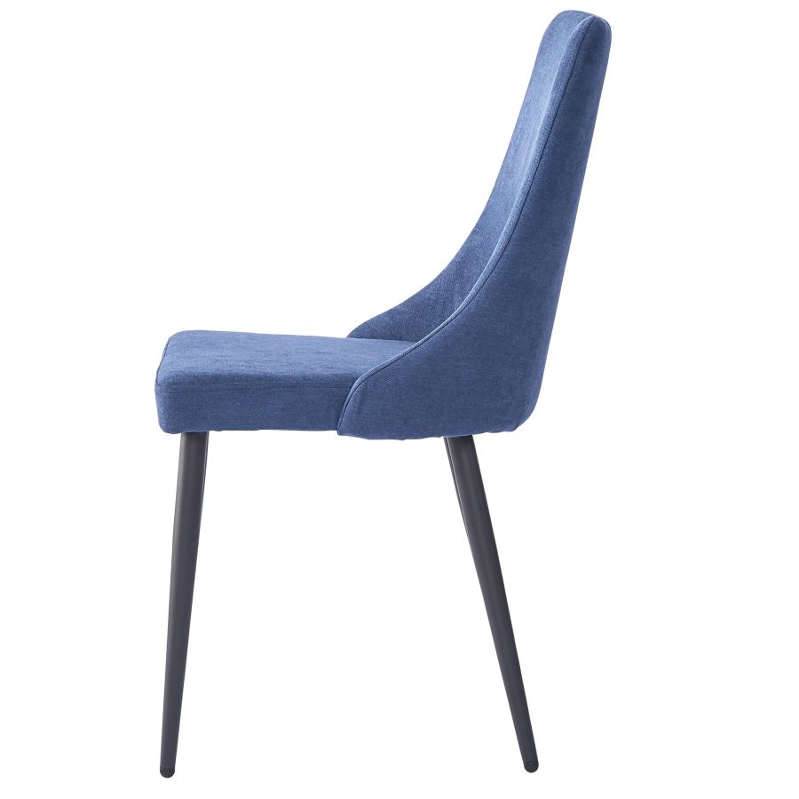 Chaise d'appoint Venise, ensemble de 2 en bleu et noir ( Meuble Mtl )