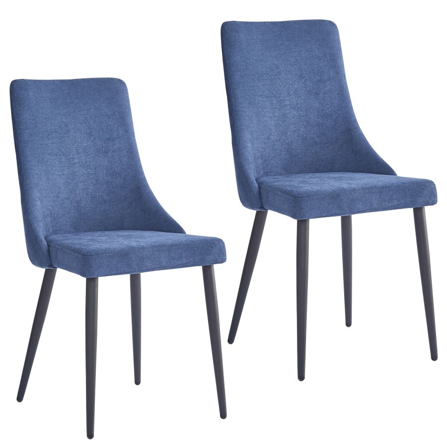 Chaise d'appoint Venise, ensemble de 2 en bleu et noir ( Meuble Mtl )