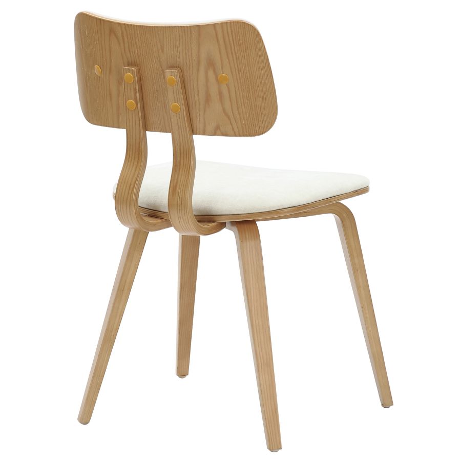 Chaise de salle à manger Zuni en tissu beige et naturel ( Meuble Mtl )