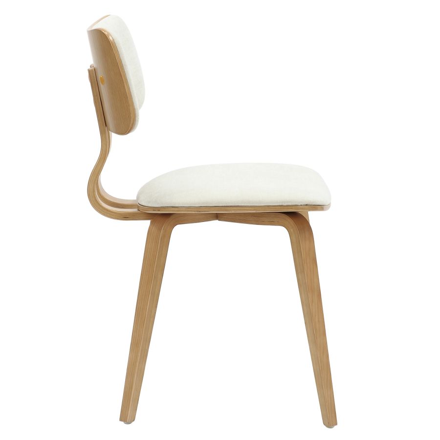 Chaise de salle à manger Zuni en tissu beige et naturel ( Meuble Mtl )