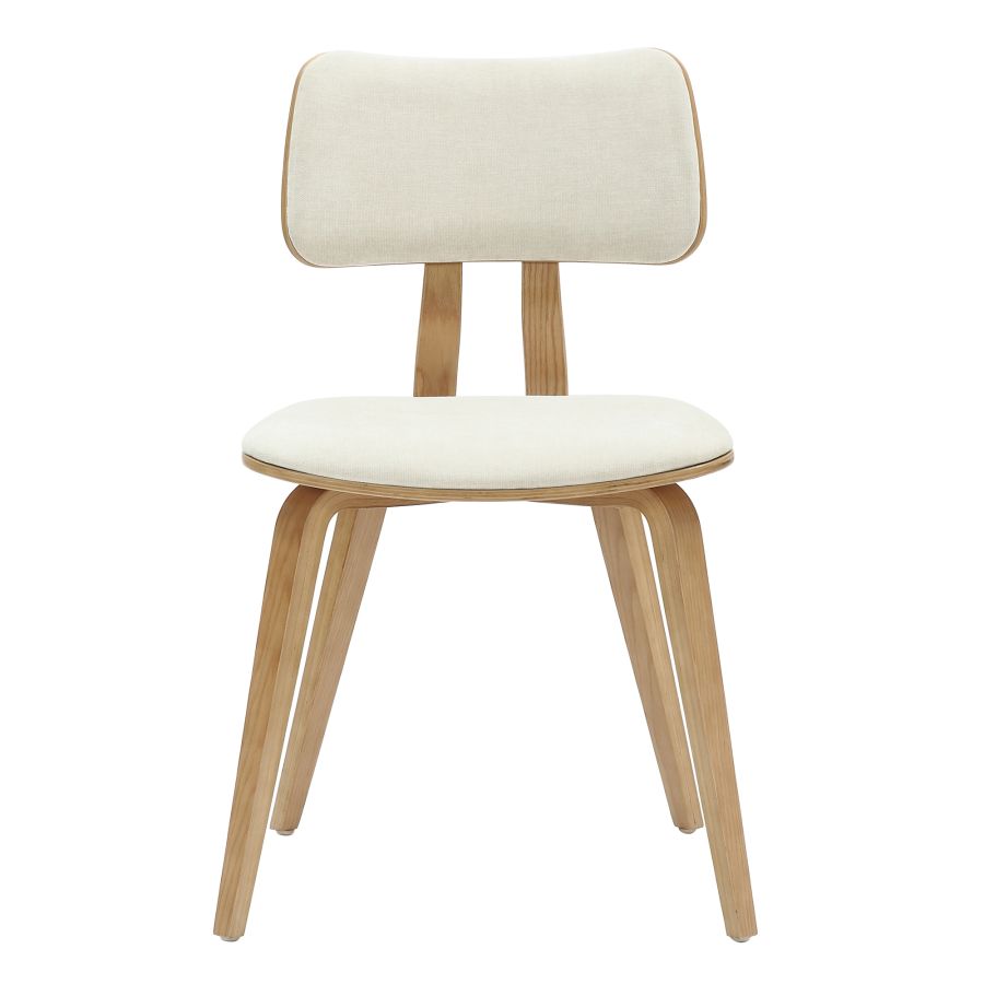 Chaise de salle à manger Zuni en tissu beige et naturel ( Meuble Mtl )