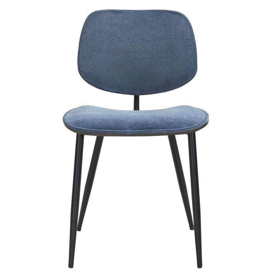 Chaise d'appoint Capri, ensemble de 2, en bleu, noyer et noir ( Meuble Mtl )
