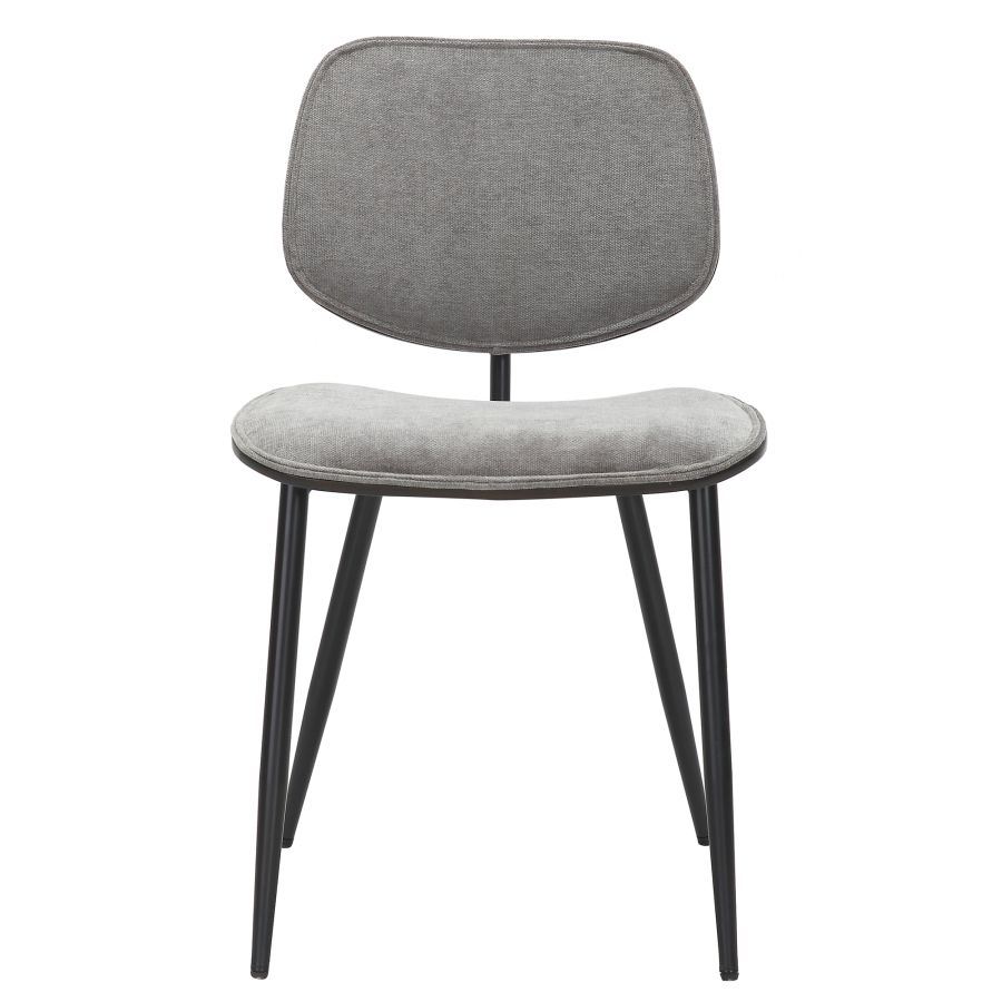 Chaise d'appoint Capri, ensemble de 2, en gris clair, noyer et noir ( Meuble Mtl )