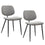 Chaise d'appoint Capri, ensemble de 2, en gris clair, noyer et noir  ( Meuble Mtl )