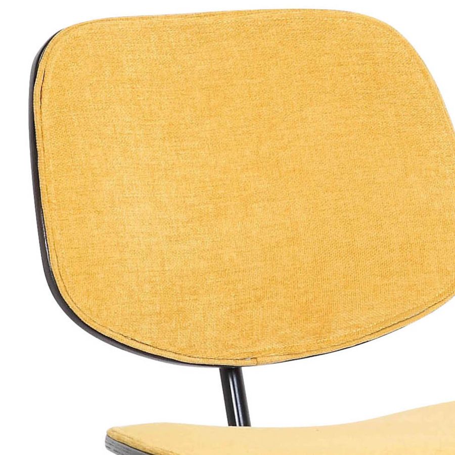 Chaise d'appoint Capri, ensemble de 2, en moutarde, noyer et noir ( Meuble Mtl )