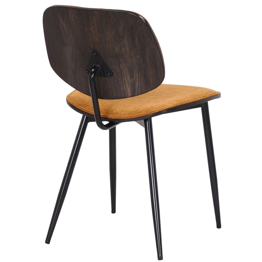 Chaise d'appoint Capri, ensemble de 2, en rouille, noyer et noir ( Meuble Mtl )