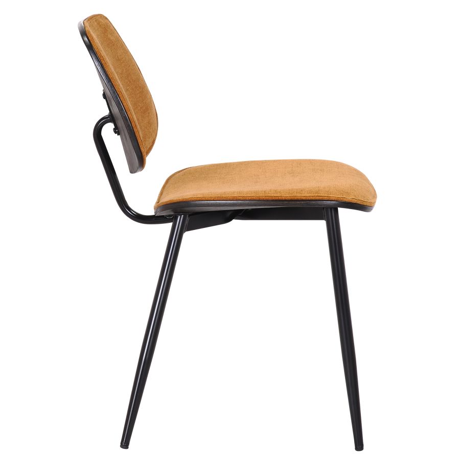 Chaise d'appoint Capri, ensemble de 2, en rouille, noyer et noir ( Meuble Mtl )