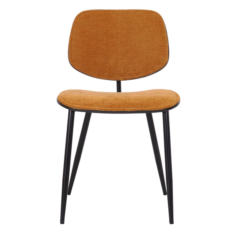 Chaise d'appoint Capri, ensemble de 2, en rouille, noyer et noir ( Meuble Mtl )