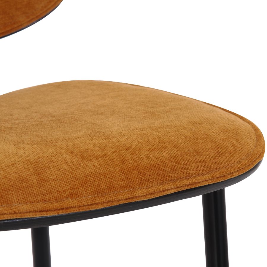 Chaise d'appoint Capri, ensemble de 2, en rouille, noyer et noir ( Meuble Mtl )
