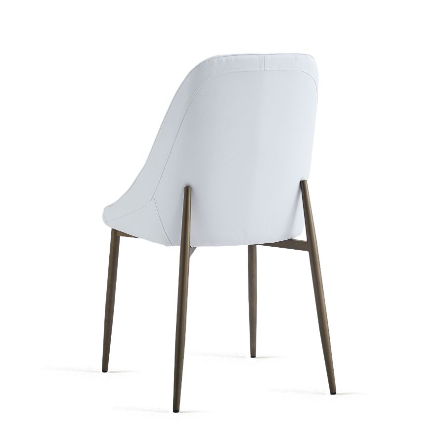Chaise d'appoint Cléo, ensemble de 2, en blanc et ou vieilli ( Meuble Mtl )