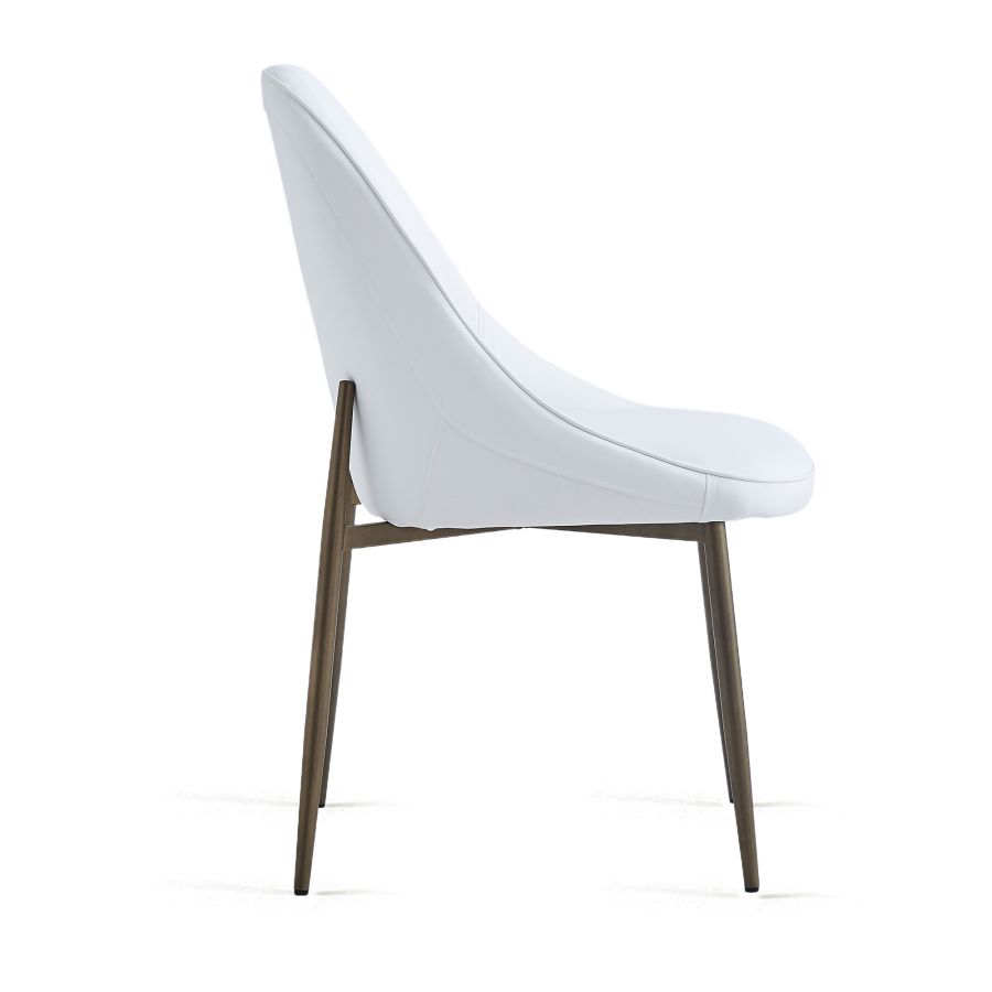 Chaise d'appoint Cléo, ensemble de 2, en blanc et ou vieilli ( Meuble Mtl )