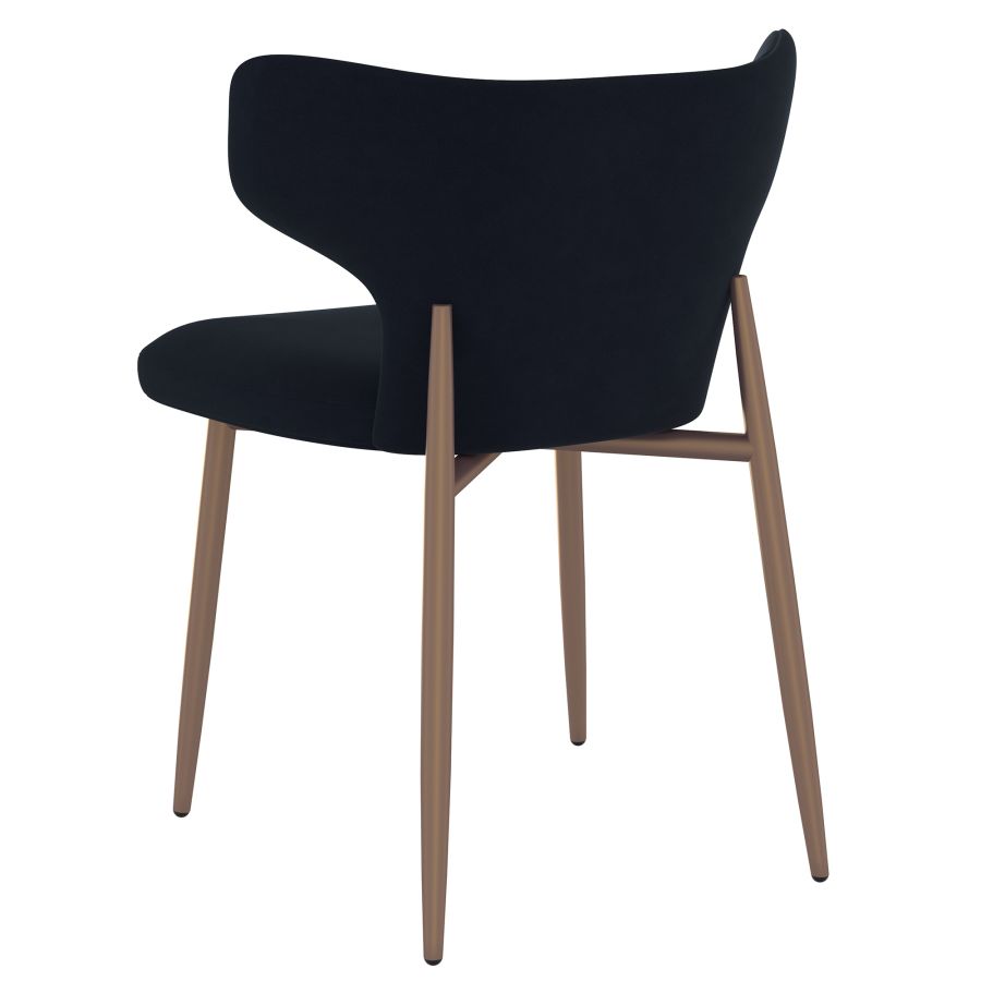 Chaise d'appoint Akira, ensemble de 2 en noir et ou vieilli ( Meuble Mtl )