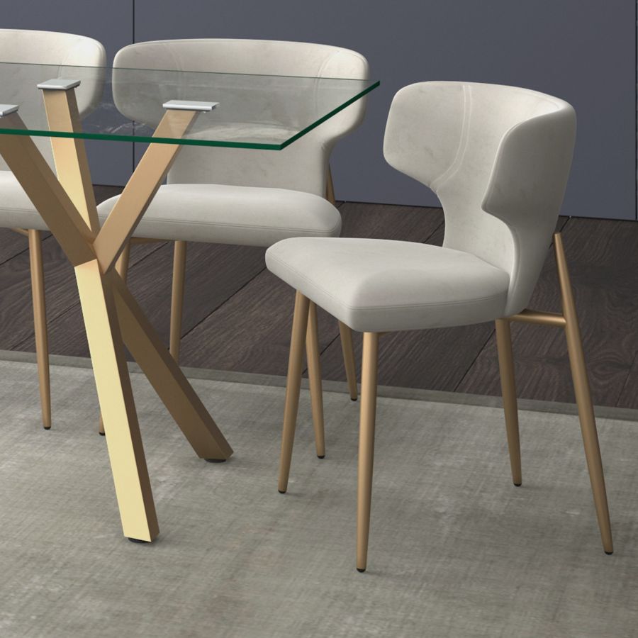 Chaise d'appoint Akira, ensemble de 2 en gris et ou vieilli ( Meuble Mtl )
