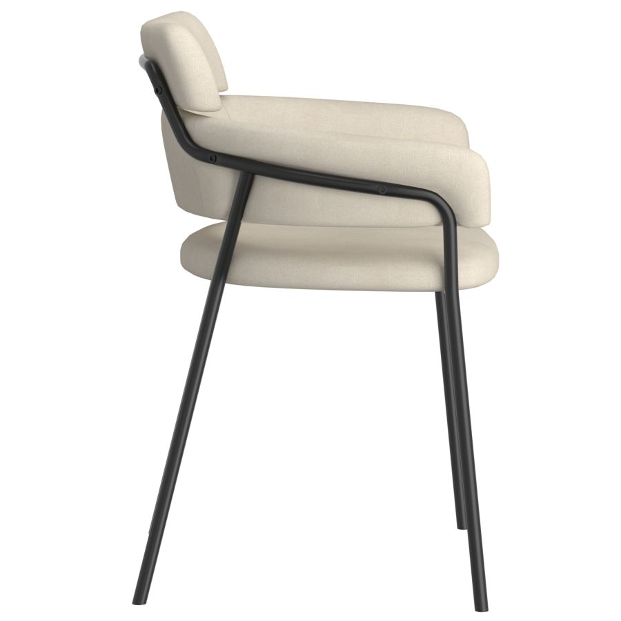 Chaise d'appoint Axel, ensemble de 2 en beige et noir ( Meuble Mtl )