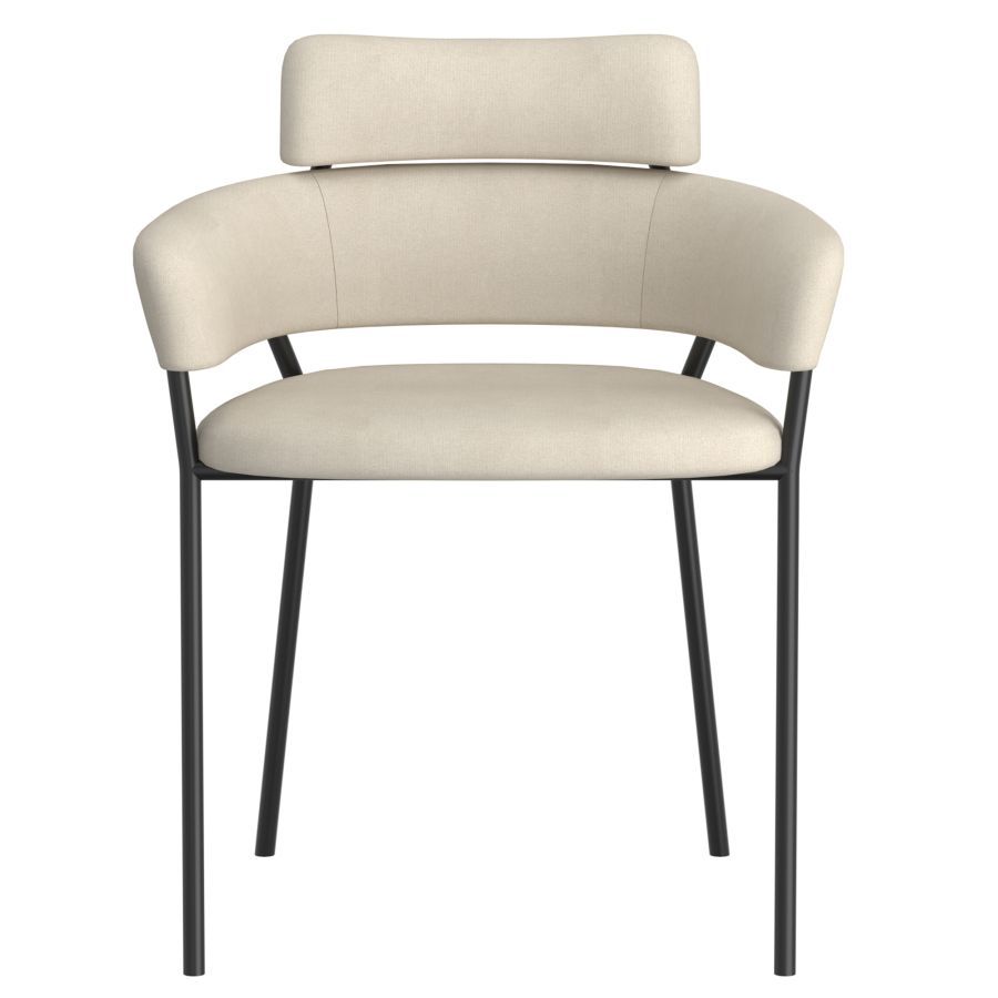 Chaise d'appoint Axel, ensemble de 2 en beige et noir ( Meuble Mtl )