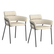 Chaise d'appoint Axel, ensemble de 2 en beige et noir ( Meuble Mtl )