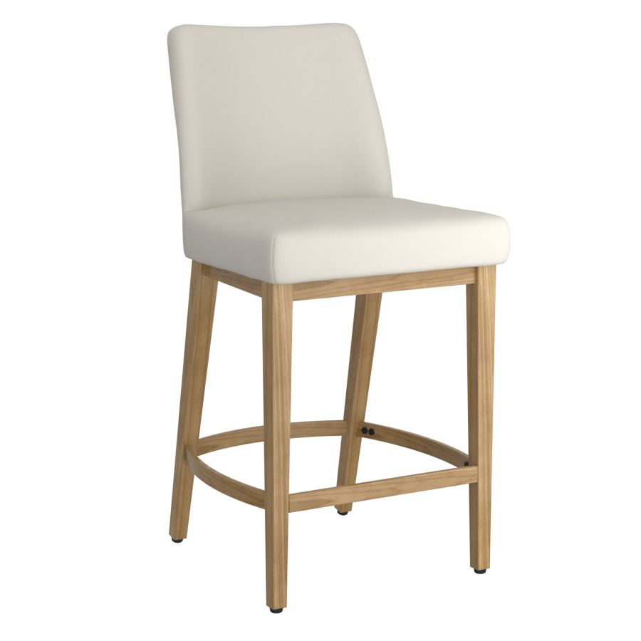 Jace 26" Tabouret de comptoir, lot de 2, en tissu beige et naturel ( Meuble Mtl )