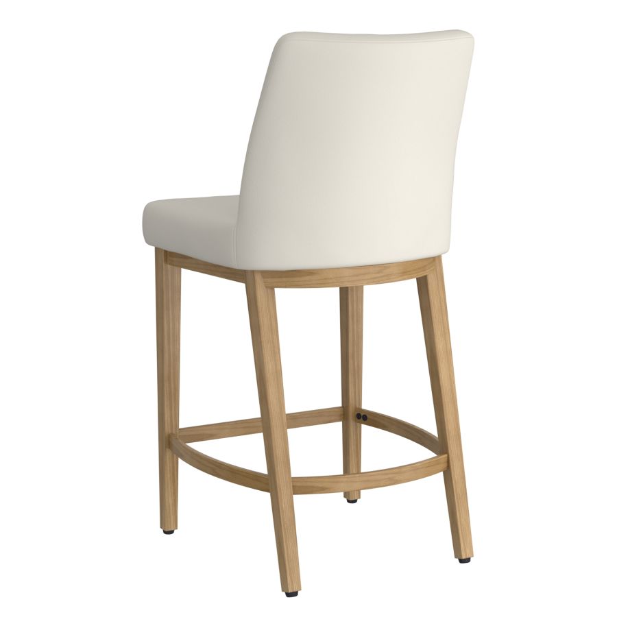 Jace 26" Tabouret de comptoir, lot de 2, en tissu beige et naturel ( Meuble Mtl )