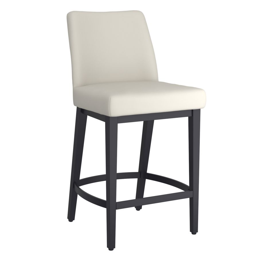 Jace 26" Tabouret de comptoir, ensemble de 2, en simili cuir beige et noir ( Meuble Mtl )