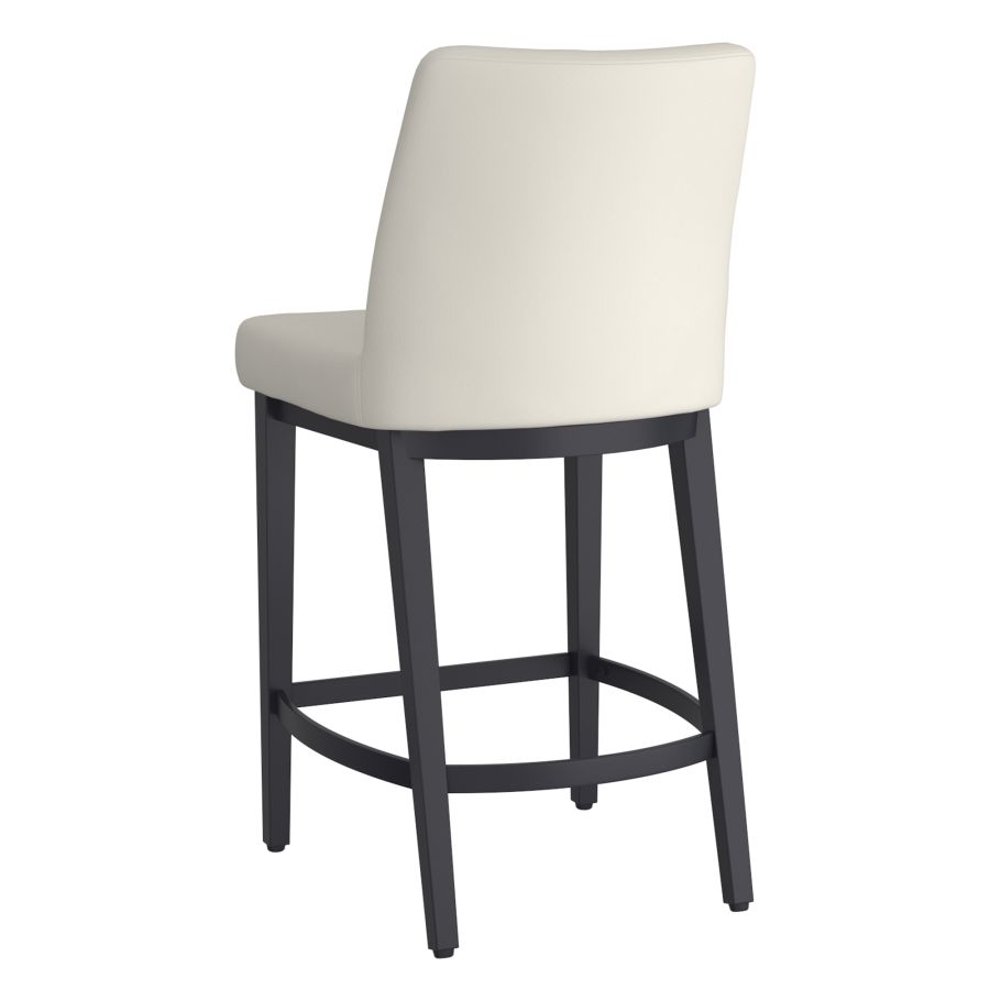 Jace 26" Tabouret de comptoir, ensemble de 2, en simili cuir beige et noir ( Meuble Mtl )