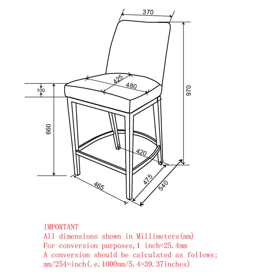 Jace 26" Tabouret de comptoir, ensemble de 2, en simili cuir beige et noir ( Meuble Mtl )