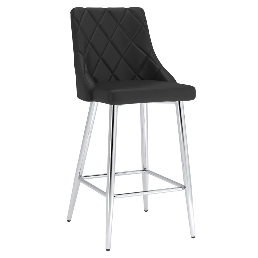Tabouret de comptoir Devo de 26 po, ensemble de 2, en noir ( Meuble Mtl )