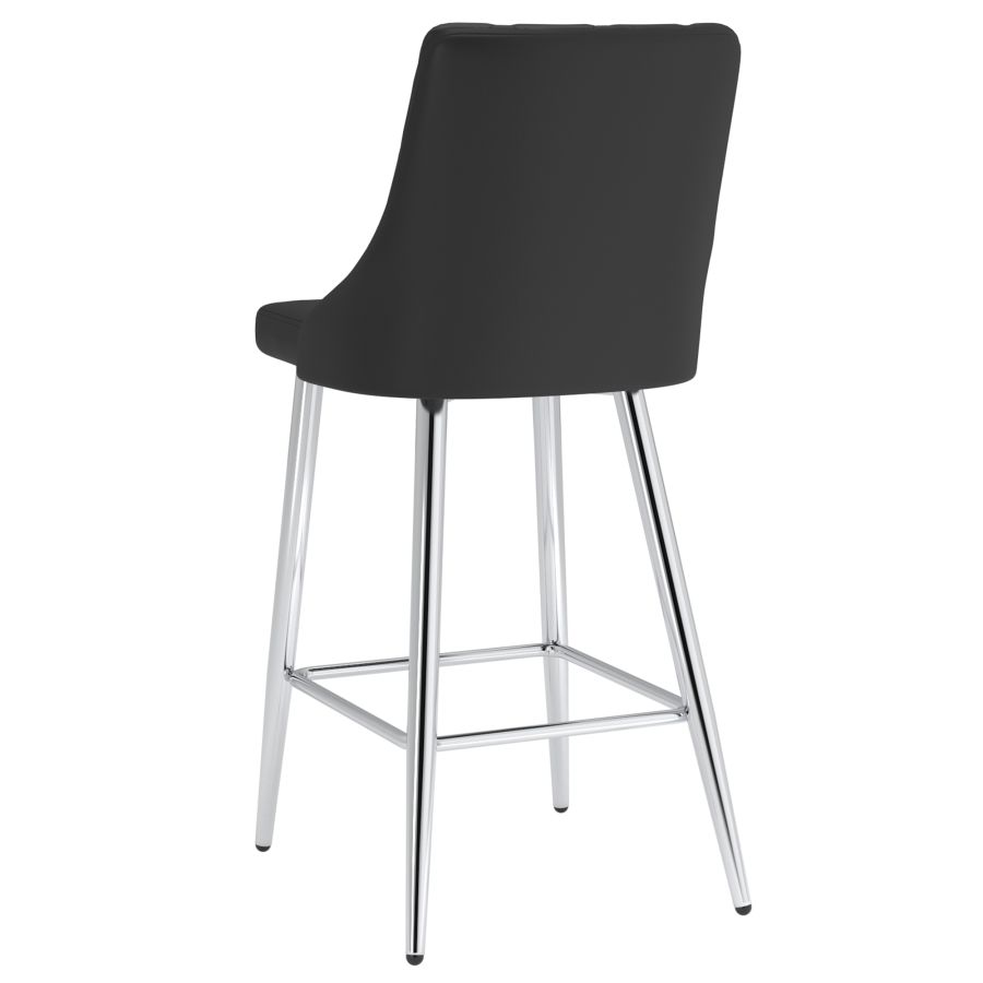 Tabouret de comptoir Devo de 26 po, ensemble de 2, en noir ( Meuble Mtl )