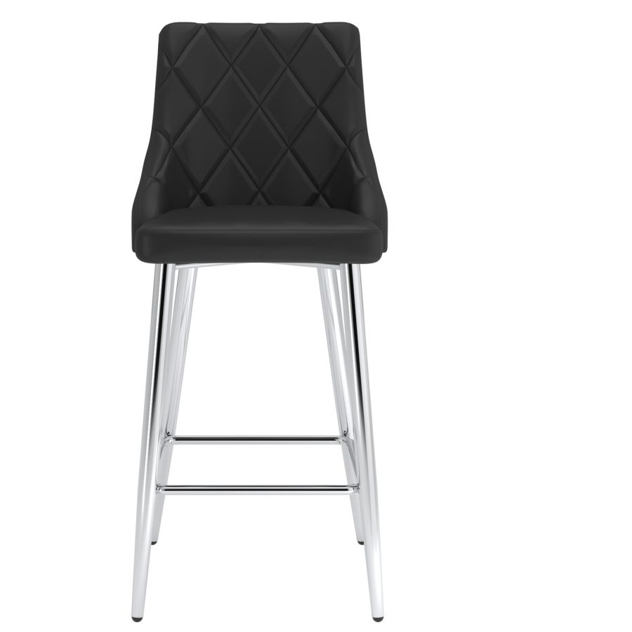 Tabouret de comptoir Devo de 26 po, ensemble de 2, en noir ( Meuble Mtl )
