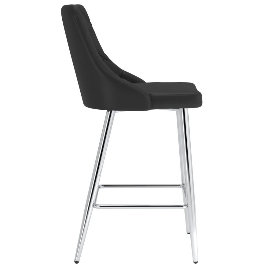 Tabouret de comptoir Devo de 26 po, ensemble de 2, en noir ( Meuble Mtl )