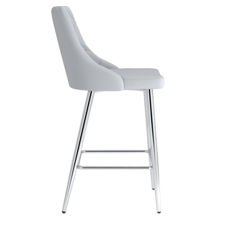 Tabouret de comptoir Devo de 26 po, ensemble de 2, en gris pâle ( Meuble Mtl )