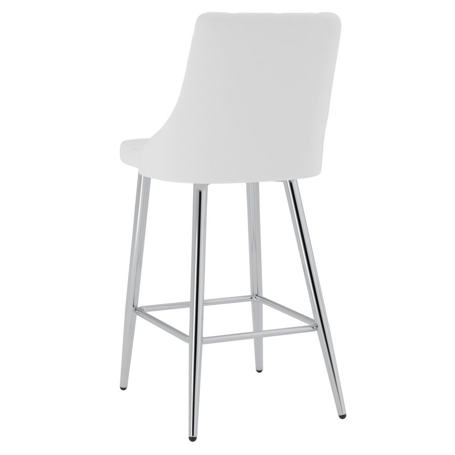 Tabouret de comptoir Devo de 26 po, ensemble de 2, en blanc ( Meuble Mtl )