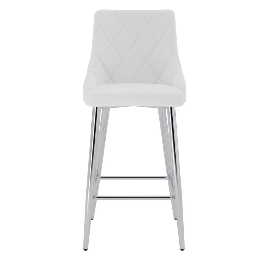 Tabouret de comptoir Devo de 26 po, ensemble de 2, en blanc ( Meuble Mtl )
