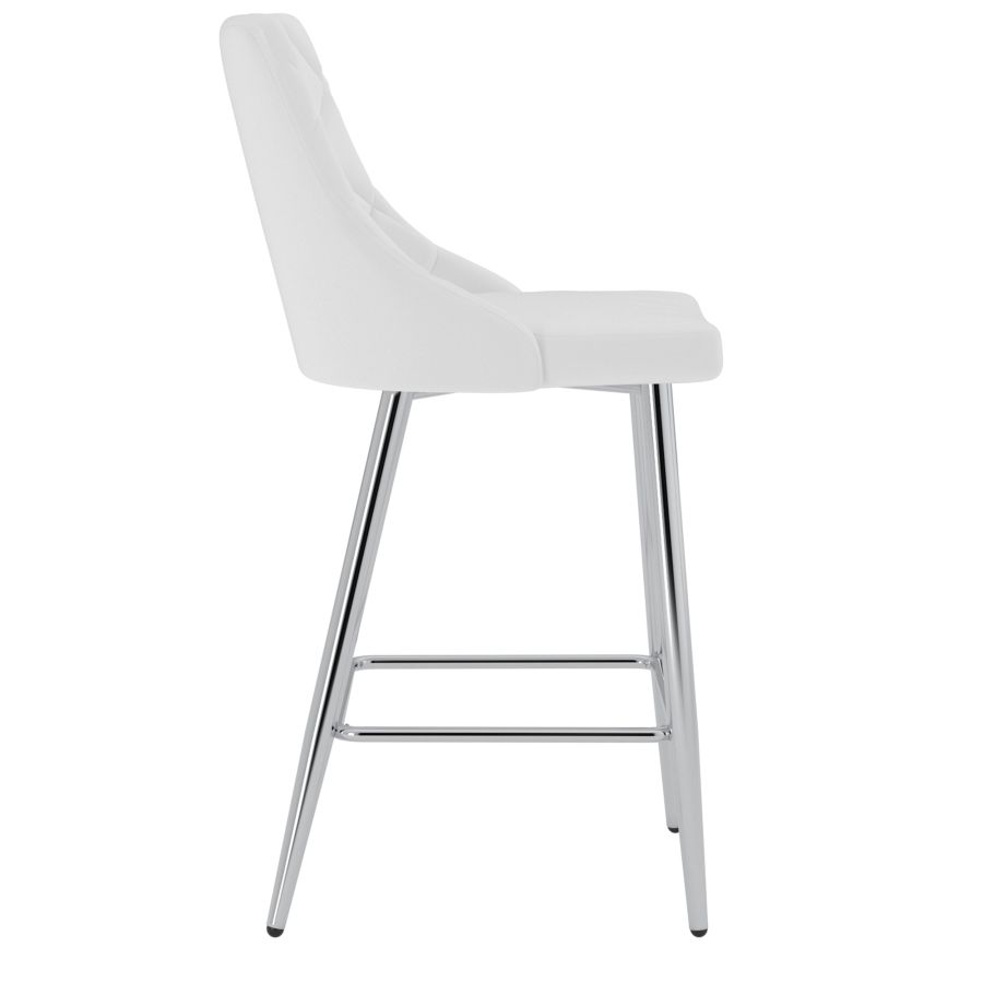 Tabouret de comptoir Devo de 26 po, ensemble de 2, en blanc ( Meuble Mtl )