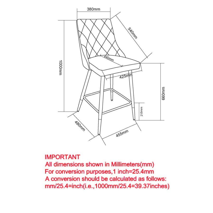 Tabouret de comptoir Devo de 26 po, ensemble de 2, en blanc ( Meuble Mtl )
