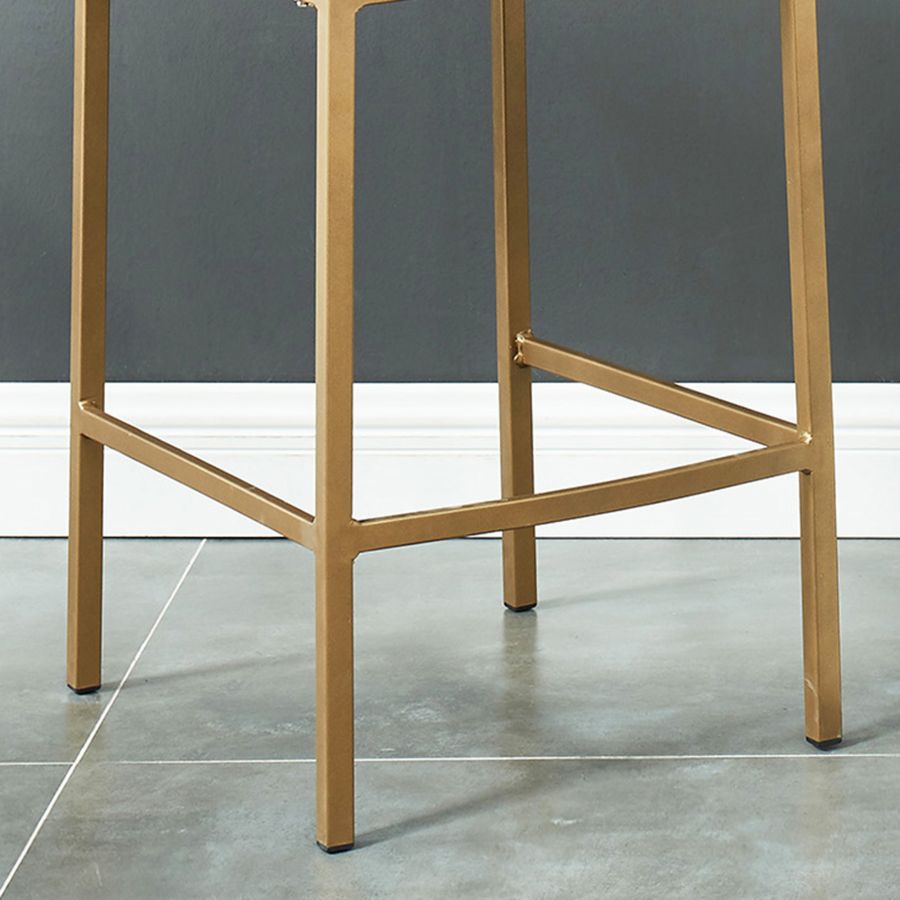 Tabouret de comptoir Diego 26", ensemble de 2, en beige et or vieilli
