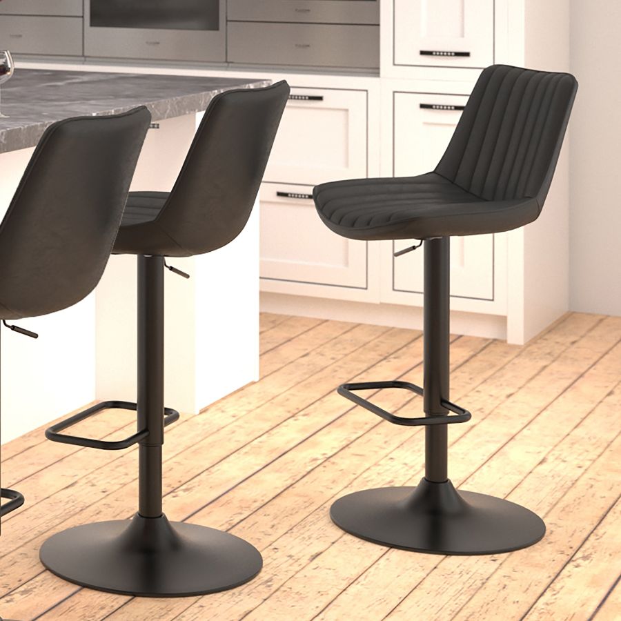Tabouret réglable Air-Lift Kosi, ensemble de 2, en noir