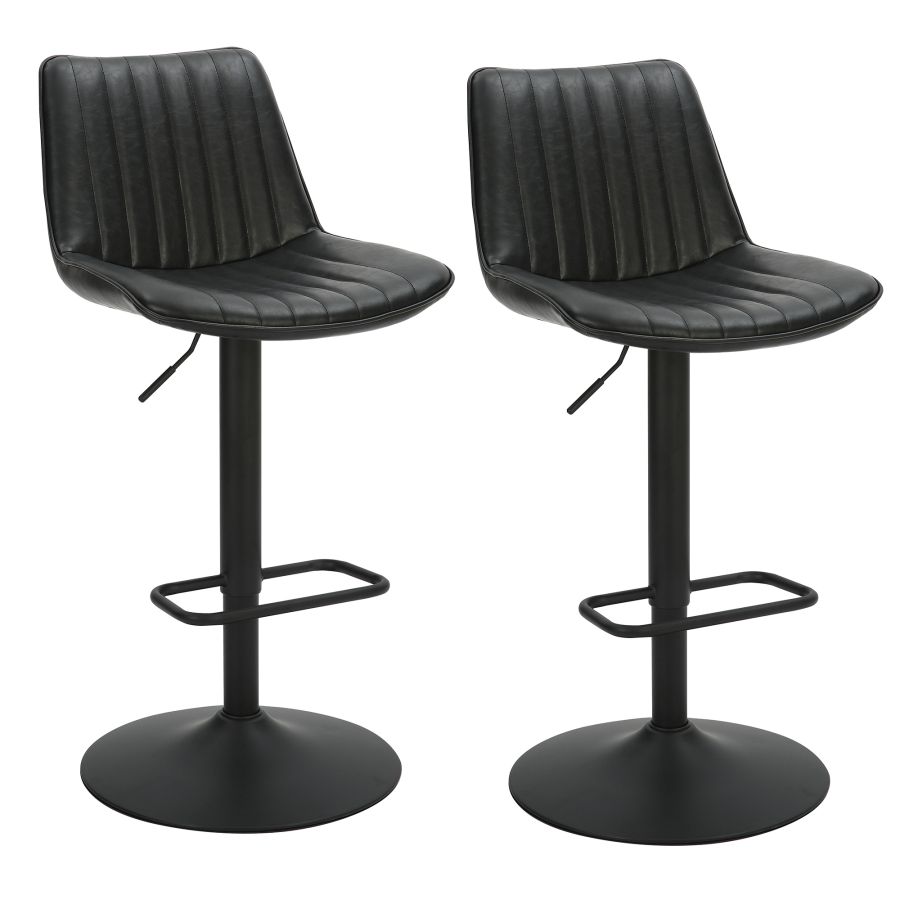 Tabouret réglable Air-Lift Kosi, ensemble de 2, en noir
