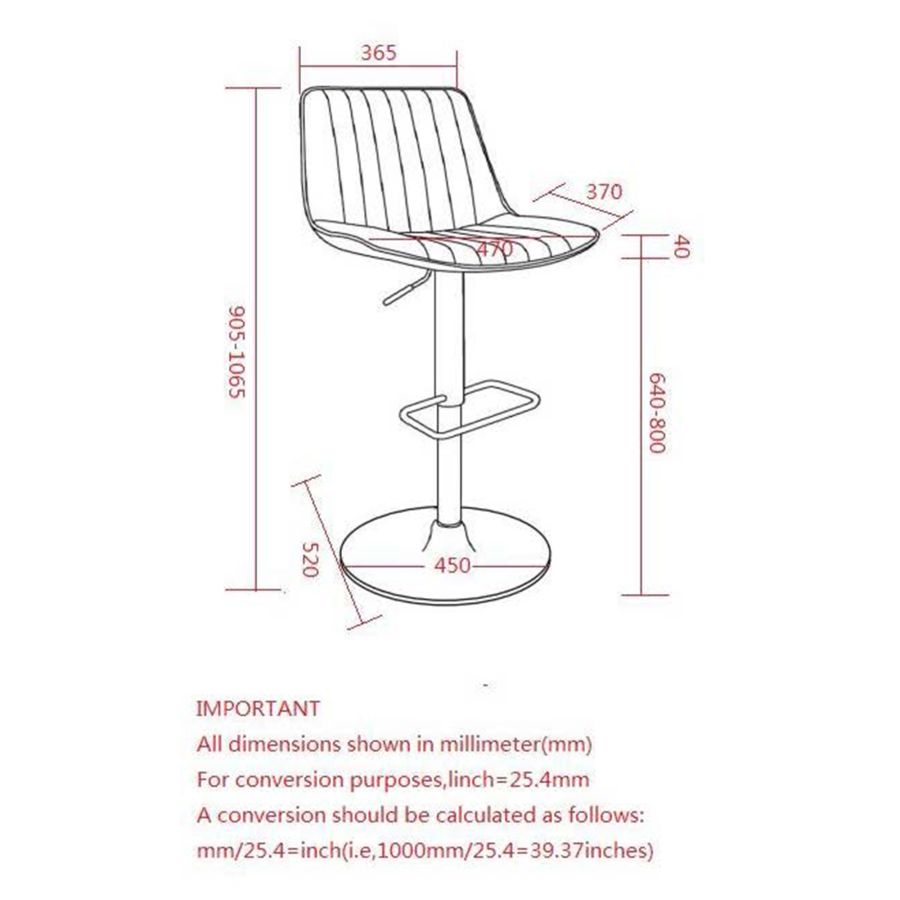 Tabouret réglable Air-Lift Kosi, ensemble de 2, en noir