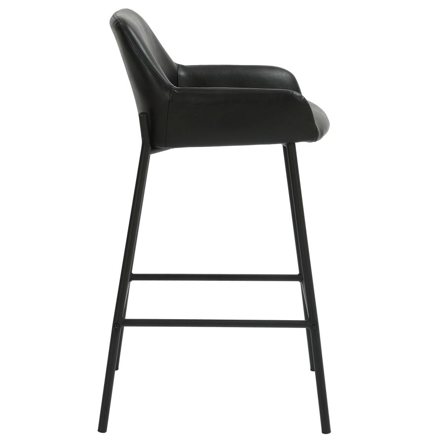 Tabouret de comptoir Baily de 26 po, ensemble de 2, en noir